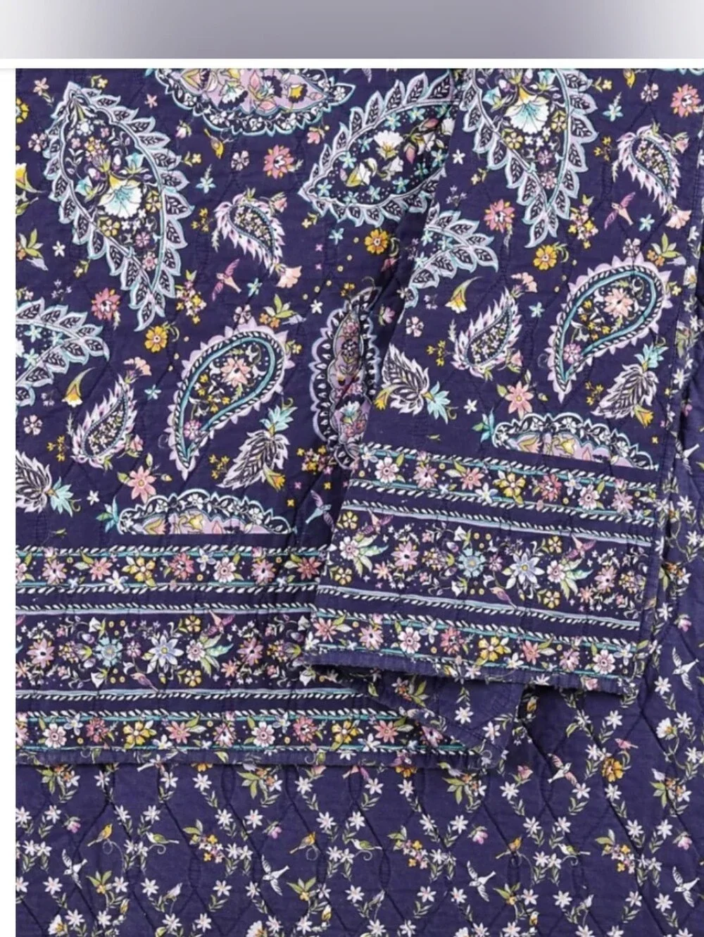 Vera Bradley Purple French Paisley Twin/Twin XL Quilt